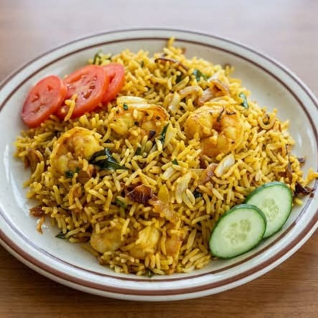 Shrimp Biryani.